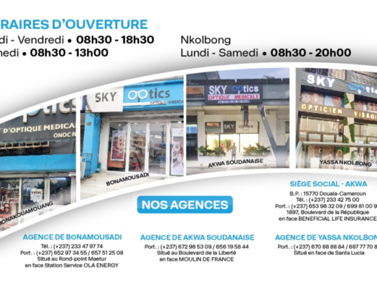 Optique Medical | Dla 3eme. Lieu dit yassa nkolbong. Face SANTA LUCIA 